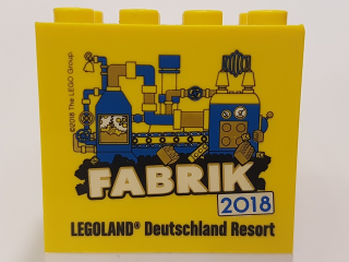 Brick 2 x 4 x 3 with Legoland Deutschland Resort Fabrik 2018 Pattern