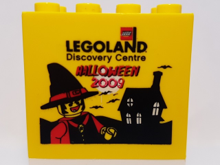 Brick 2 x 4 x 3 with Legoland Discovery Centre 2009 Halloween Pattern