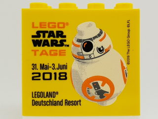 Brick 2 x 4 x 3 with Legoland Deutschland Resort Star Wars Tage 31. Mai - 3. Juni 2018 Pattern