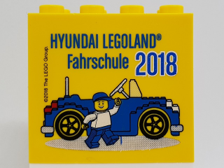 Brick 2 x 4 x 3 with HYUNDAI LEGOLAND Fahrschule 2018 Pattern