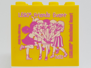 Brick 2 x 4 x 3 with LEGO Friends Event 2018 Legoland Deutschland Resort Pattern
