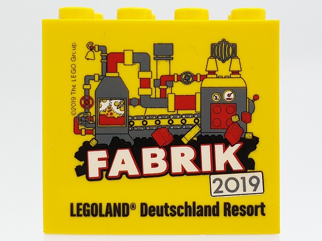 Brick 2 x 4 x 3 with Legoland Deutschland Resort FABRIK 2019 Pattern