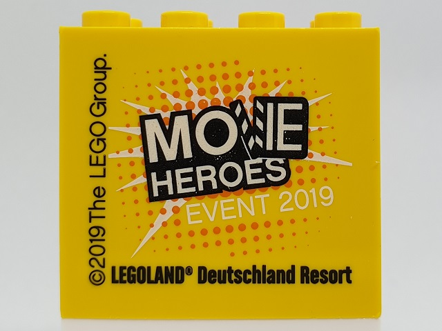Brick 2 x 4 x 3 with MOVIE HEROES EVENT 2019 LEGOLAND Deutschland Resort Pattern