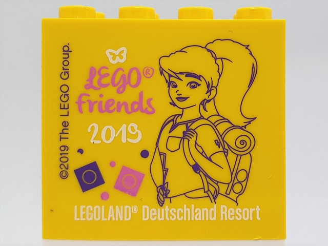 Brick 2 x 4 x 3 with LEGO friends 2019 LEGOLAND Deutschland Resort Pattern
