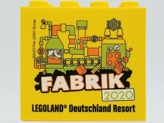 Brick 2 x 4 x 3 with Legoland Deutschland Resort Fabrik 2020 Pattern