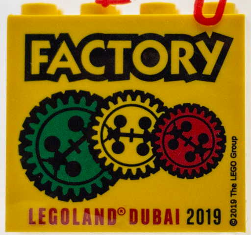 Brick 2 x 4 x 3 with LEGOLAND Dubai 2019 Factory Pattern