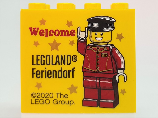 Brick 2 x 4 x 3 with Welcome LEGOLAND Feriendorf Pattern