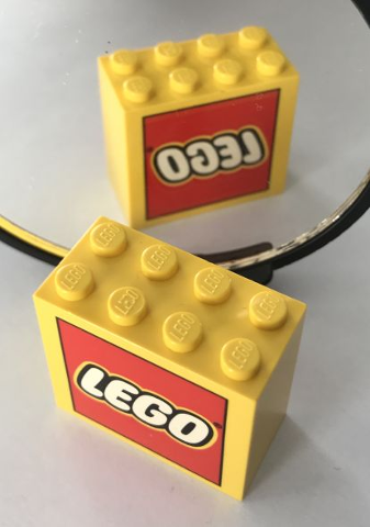 Brick 2 x 4 x 3 with Lego Logo Pattern on Both Sides