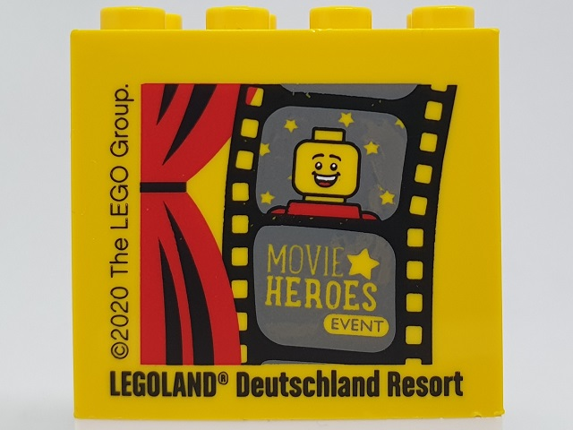 Brick 2 x 4 x 3 with MOVIE HEROES EVENT 2020 LEGOLAND Deutschland Resort Pattern