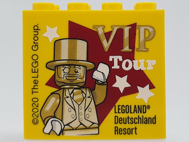 Brick 2 x 4 x 3 with VIP Tour LEGOLAND Deutschland Resort Pattern (Version with ©2020)