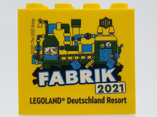 Brick 2 x 4 x 3 with LEGOLAND Deutschland Resort FABRIK 2021 Pattern