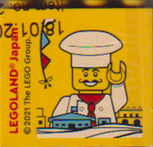 Brick 2 x 4 x 3 with LEGOLAND Japan, Chef Minifigure, and Skyline Pattern