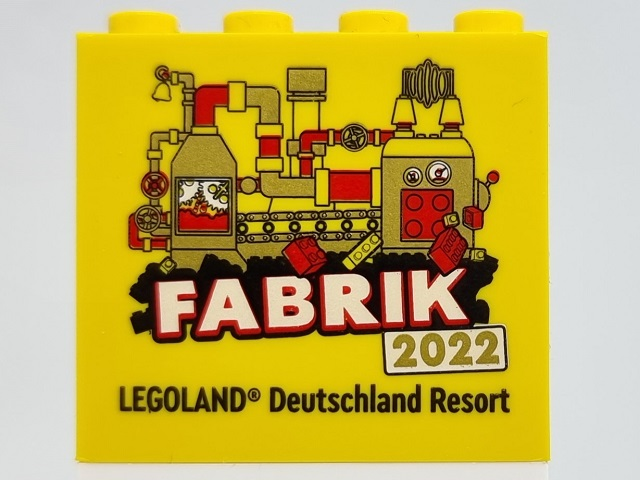 Brick 2 x 4 x 3 with LEGOLAND Deutschland Resort FABRIK 2022 Pattern