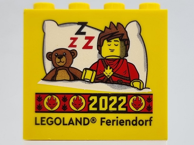 Brick 2 x 4 x 3 with LEGOLAND Feriendorf 2022 Pattern