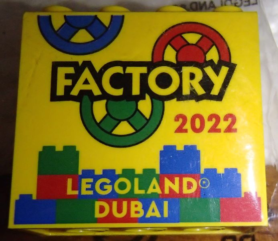 Brick 2 x 4 x 3 with LEGOLAND Dubai 2022 Factory Pattern