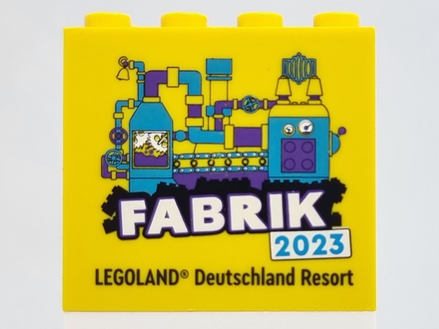 Brick 2 x 4 x 3 with LEGOLAND Deutschland Resort FABRIK 2023 Pattern