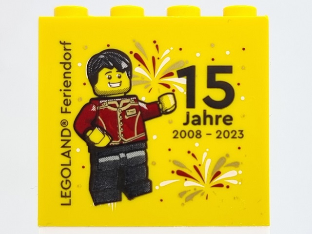Brick 2 x 4 x 3 with LEGOLAND Feriendorf 15 Jahre 2008 - 2023 Pattern