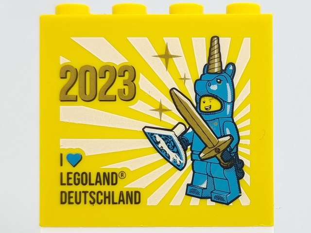 Brick 2 x 4 x 3 with 2023 I Heart LEGOLAND DEUTSCHLAND Pattern