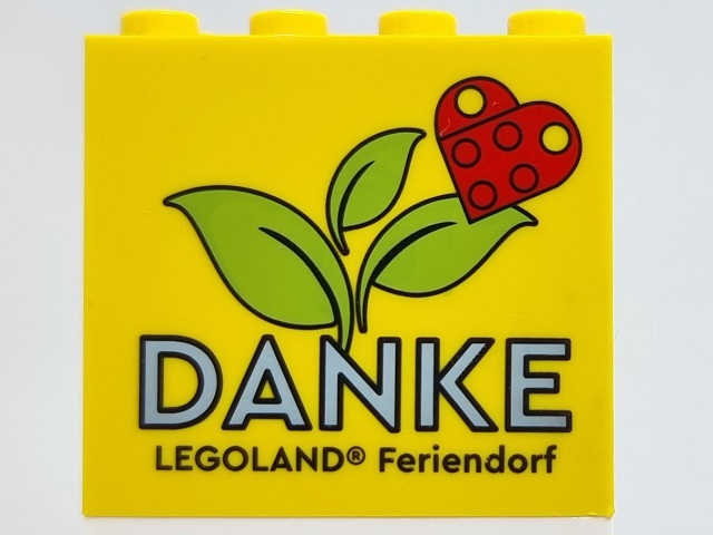 Brick 2 x 4 x 3 with DANKE LEGOLAND Feriendorf Pattern