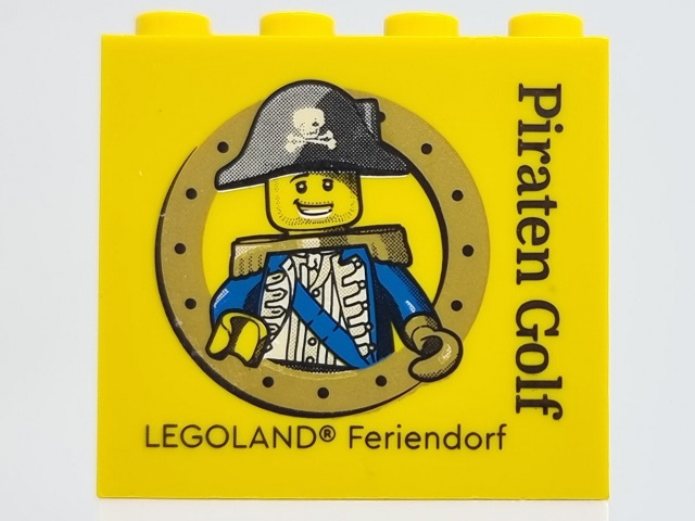 Brick 2 x 4 x 3 with Piraten Golf LEGOLAND Feriendorf Pattern (2023 Version)