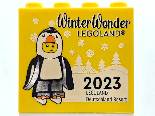 Brick 2 x 4 x 3 with WinterWonder LEGOLAND 2023 LEGOLAND Deutschland Resort Pattern