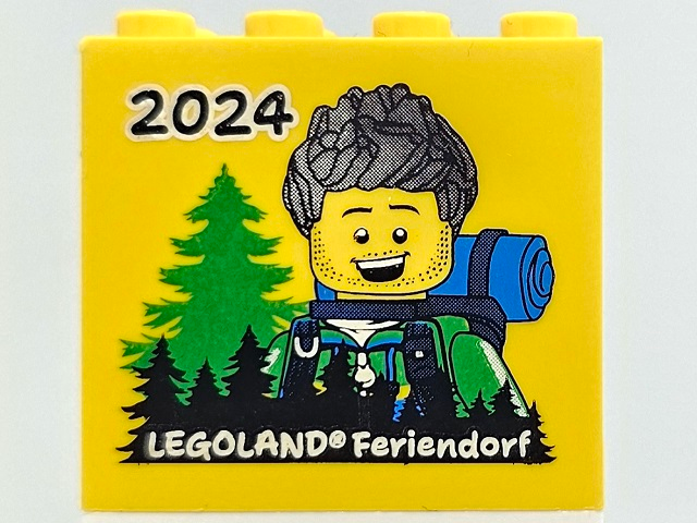 Brick 2 x 4 x 3 with 2024 LEGOLAND Feriendorf Pattern