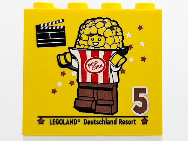 Brick 2 x 4 x 3 with Besuchsmeister 5 Bronze 2024 LEGOLAND Deutschland Resort Pattern