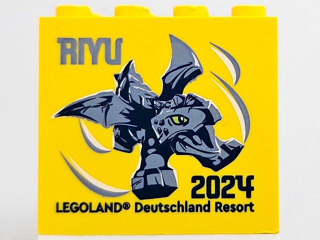 Brick 2 x 4 x 3 with RIYU 2024 LEGOLAND Deutschland Resort Pattern