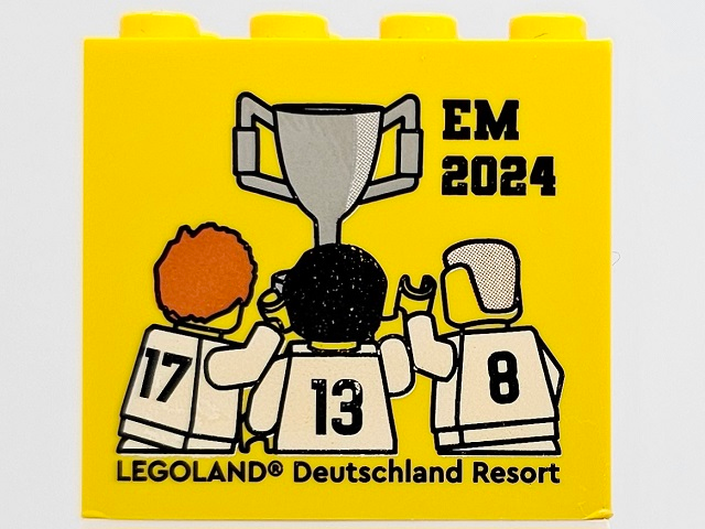 Brick 2 x 4 x 3 with EM 2024 LEGOLAND Deutschland Resort Pattern