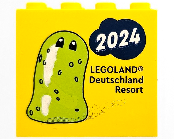 Brick 2 x 4 x 3 with Z-Blob and 2024 LEGOLAND Deutschland Resort Pattern