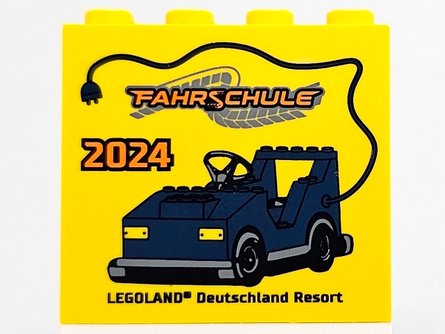 Brick 2 x 4 x 3 with FAHRSCHULE 2024 LEGOLAND Deutschland Resort Pattern