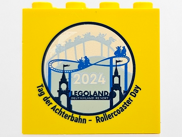 Brick 2 x 4 x 3 with Tag der Achterbahn - Rollercoaster Day 2024 LEGOLAND DEUTSCHLAND RESORT Pattern