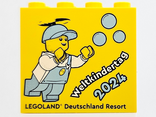 Brick 2 x 4 x 3 with Weltkindertag 2024 LEGOLAND Deutschland Resort Pattern