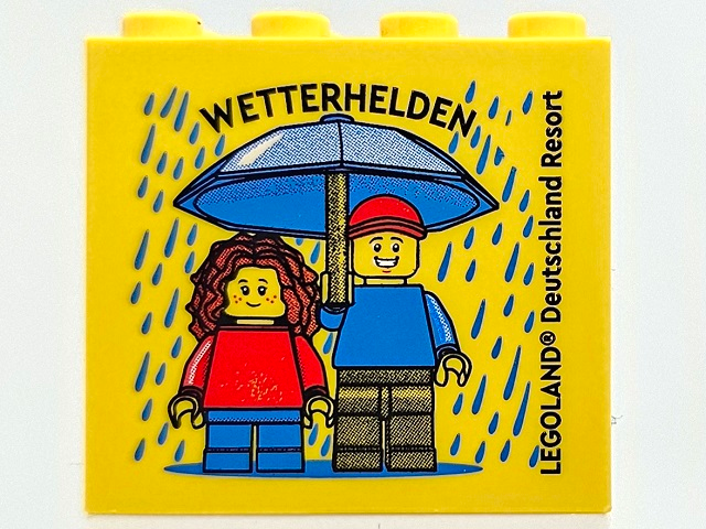 Brick 2 x 4 x 3 with WETTERHELDEN LEGOLAND Deutschland Resort Pattern