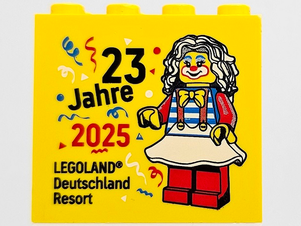 Brick 2 x 4 x 3 with 23 Jahre 2025 LEGOLAND Deutschland Resort Pattern