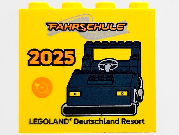 Brick 2 x 4 x 3 with FAHRSCHULE 2025 LEGOLAND Deutschland Resort Pattern