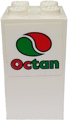 Brick 2 x 2 x 3 with Octan Logo Pattern (Sticker) - Set 7993