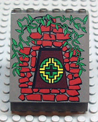 Panel 4 x 6 x 6 Sloped with Amazon Brick and Vines Pattern