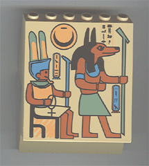 Panel 4 x 6 x 6 Sloped with Hieroglyphs and Jackal / Anubis Pattern