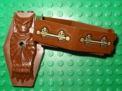 Container, Coffin with Vampire Relief Lid and Skulls Pattern (Stickers) - Set 1381