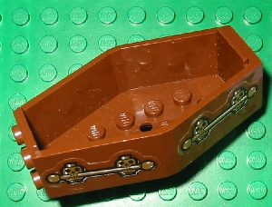 Container, Coffin Base with Skulls Pattern (Stickers) - Set 1381