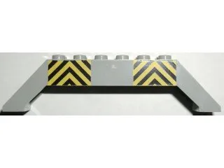 Slope 45 10 x 2 x 2 Double with Black and Yellow Danger Chevrons Pattern