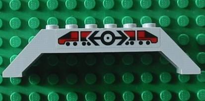 Slope 45 10 x 2 x 2 Double with Train Logo Black and Train Pattern on Both Sides (Stickers) - Set 4556