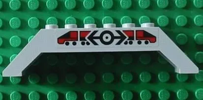 Slope 45 10 x 2 x 2 Double with Train Logo Black and Train Pattern on Both Sides (Stickers) - Set 4556