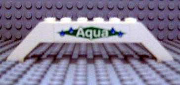 Slope 45 10 x 2 x 2 Double with 'Aqua' and Water Drops Pattern both sides (Stickers) - Set 4553