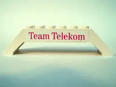 Slope 45 10 x 2 x 2 Double with Dark Pink 'Team Telekom' Pattern (Sticker) - Set 1199