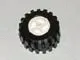 Wheel Center Wide with Stub Axles (Tricycle) with Black Tire 21mm D. x 12mm - Offset Tread Small Wide (30190 / 6015)