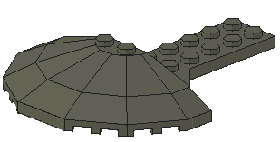 Plate, Modified 2 x 6 with 4 x 8 Half Saucer
