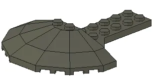 Plate, Modified 2 x 6 with 4 x 8 Half Saucer