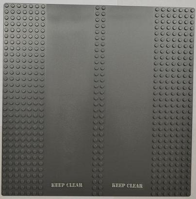 Baseplate, Road 32 x 32 7-Stud Straight with Double Driveway with 2x 'KEEP CLEAR' Pattern (Stickers) - Set 3368